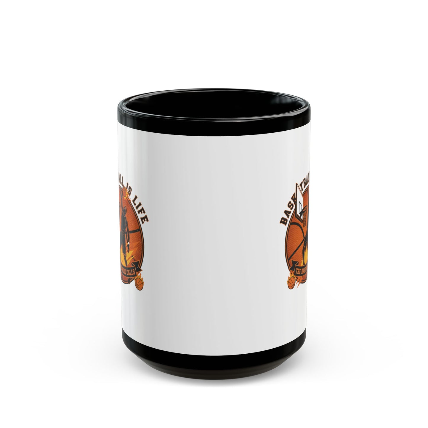 Basketball Is Life Black Mug