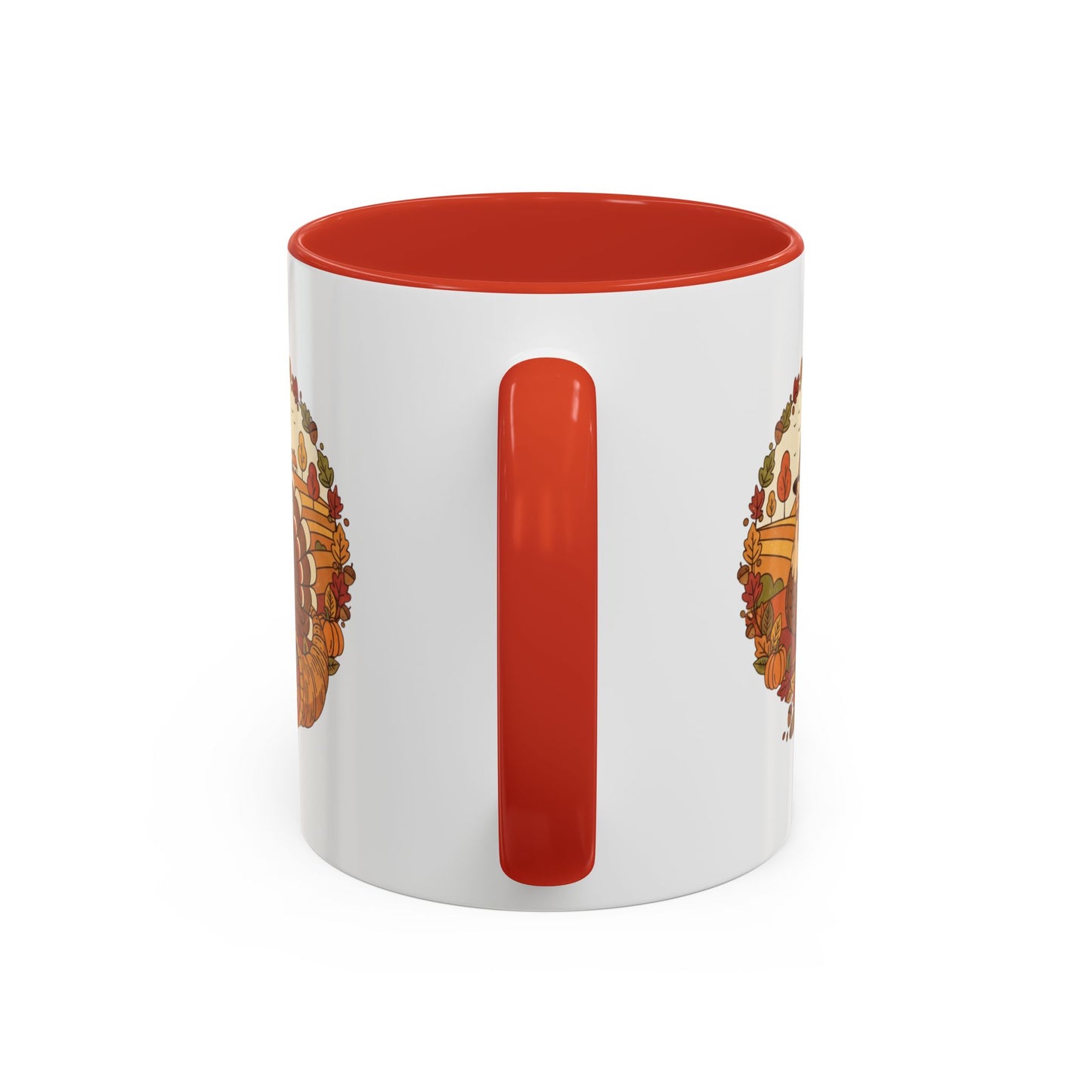 Thanksgiving Turkey Accent Coffee Mug - Various Colors