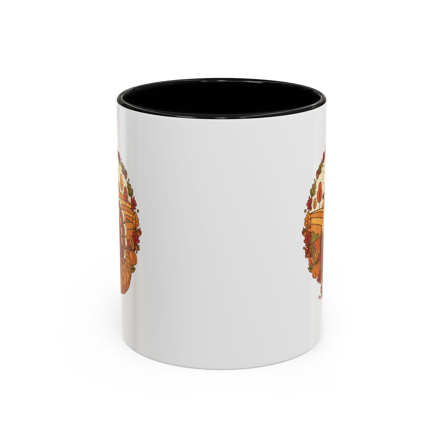 Thanksgiving Turkey Accent Coffee Mug - Various Colors