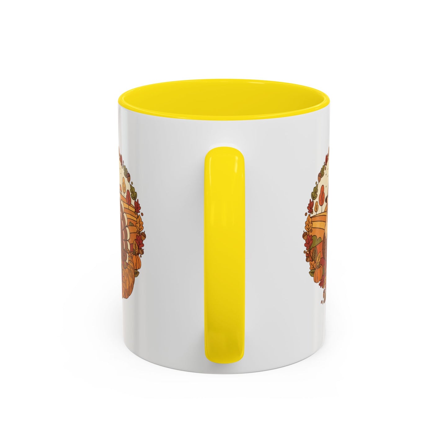 Thanksgiving Turkey Accent Coffee Mug - Various Colors