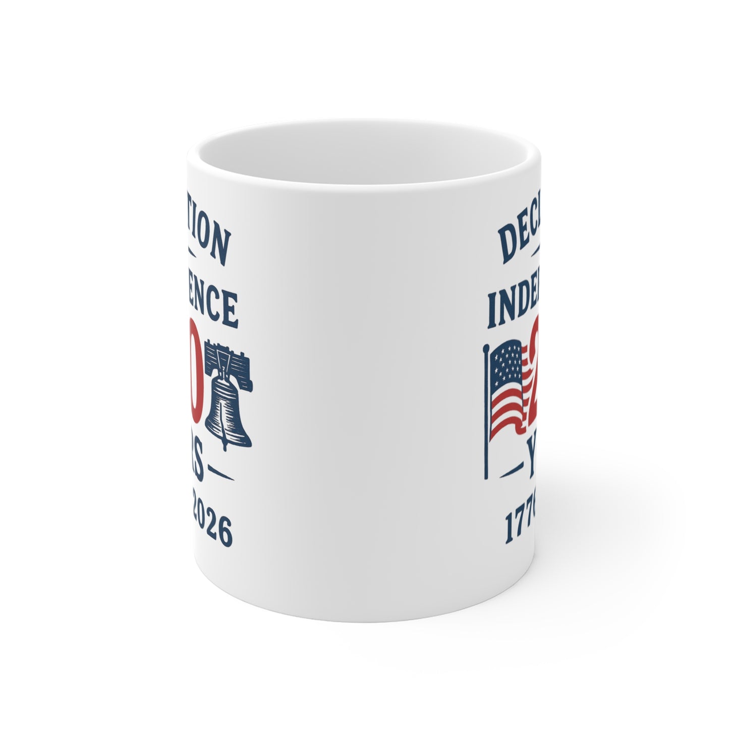 American Independence Celebration Mug | 250 Years of Declaration | 4th of July Gift, Patriotic Drinkware, Historical Commemorative Cup