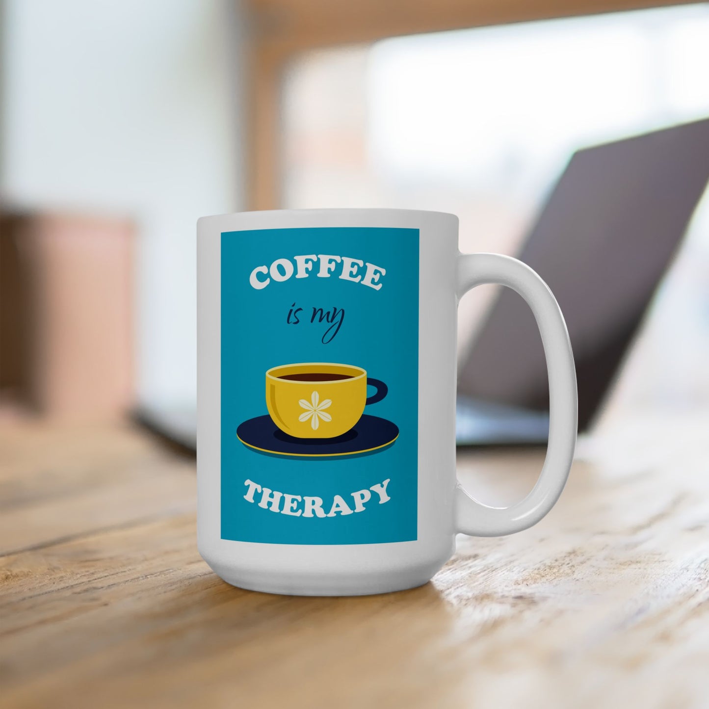 "Coffee Is My Therapy" Ceramic Mug