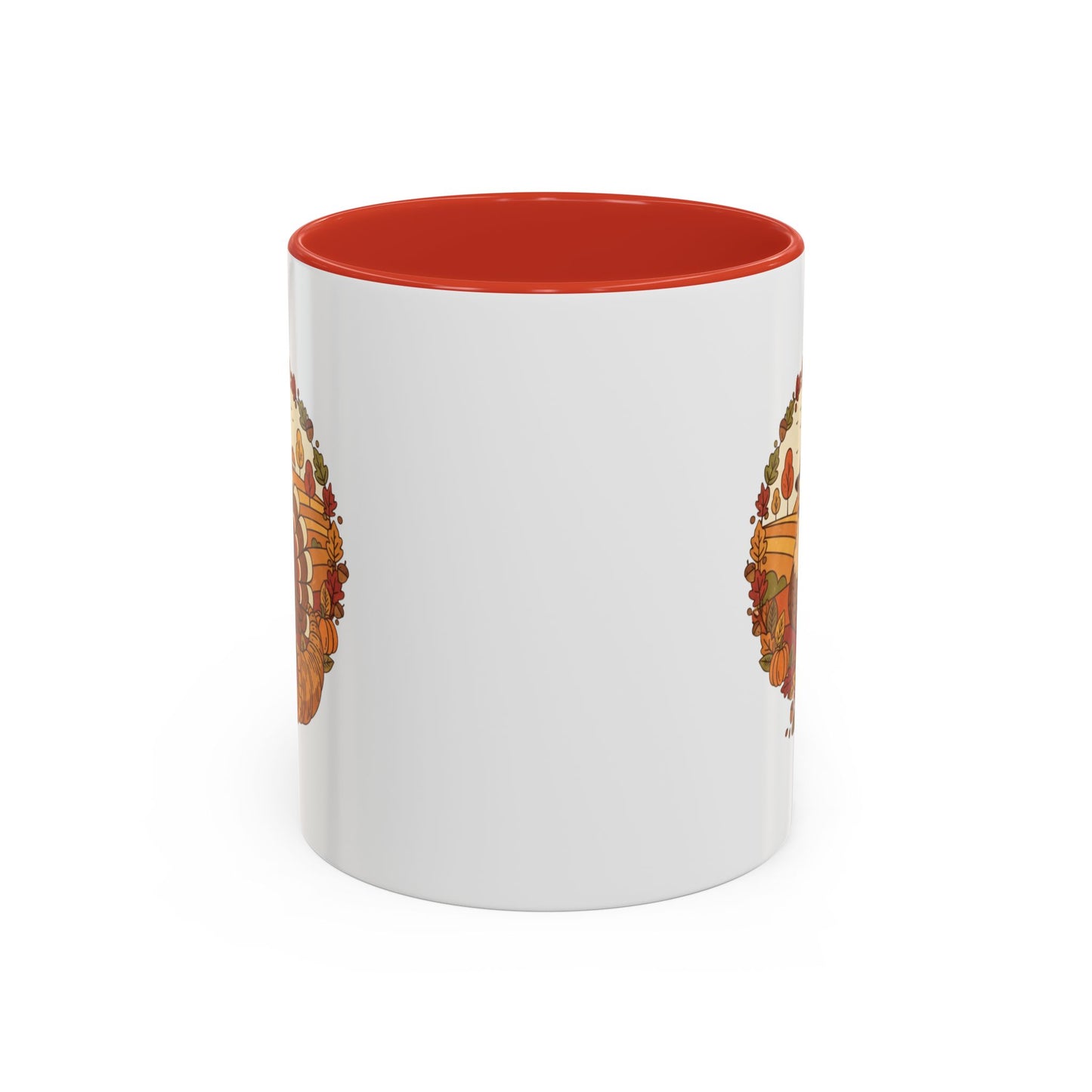 Thanksgiving Turkey Accent Coffee Mug - Various Colors