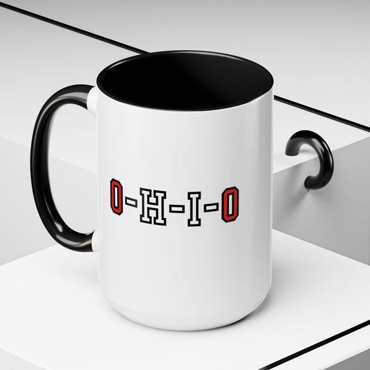 O-H-I-O Coffee Mug for Ohio State Fans, Perfect for Gifting, Home Office, Birthdays, Tailgate Parties, and Celebrations