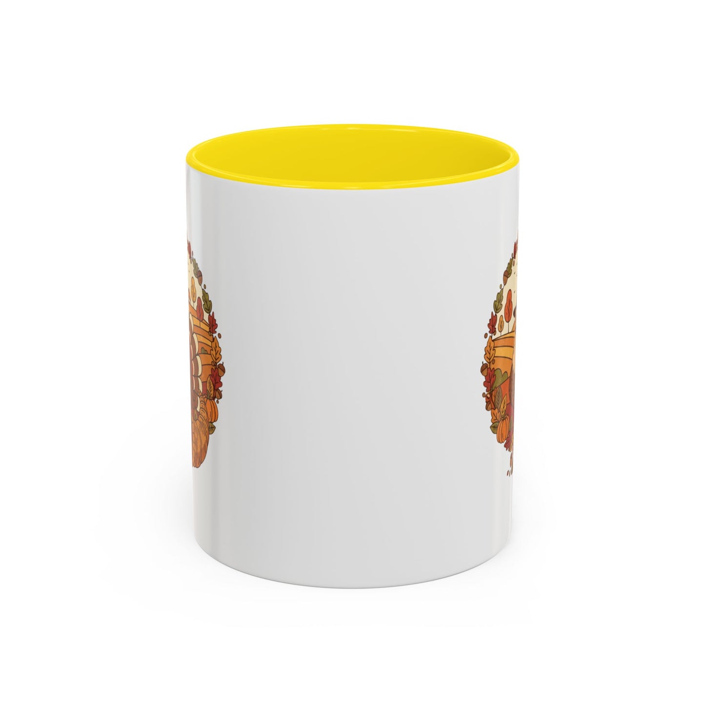 Thanksgiving Turkey Accent Coffee Mug - Various Colors