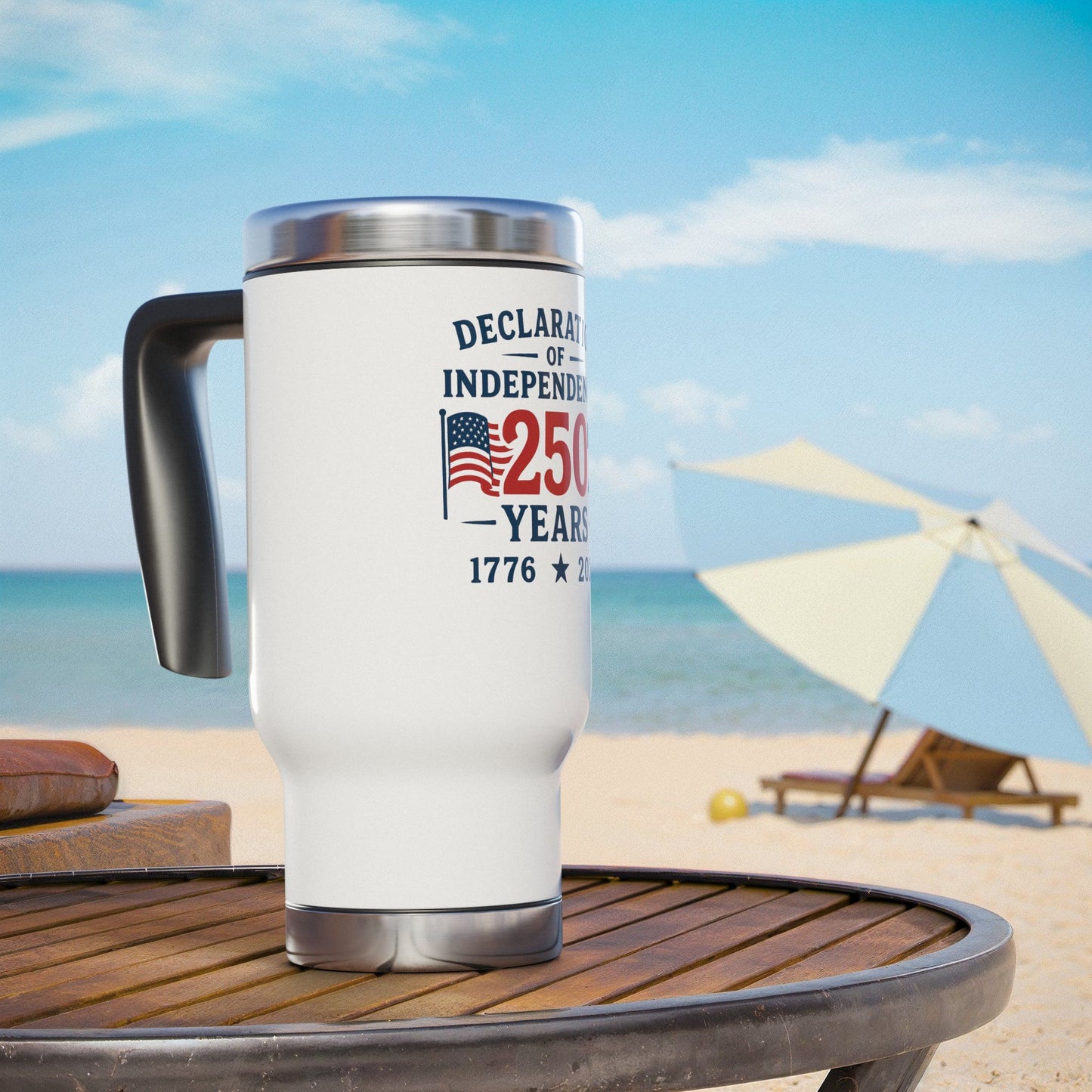 250th Anniversary Declaration of Independence Travel Mug, Eco-Friendly Gift, Patriotic Coffee Cup, American History Collectible, 14oz [...]
