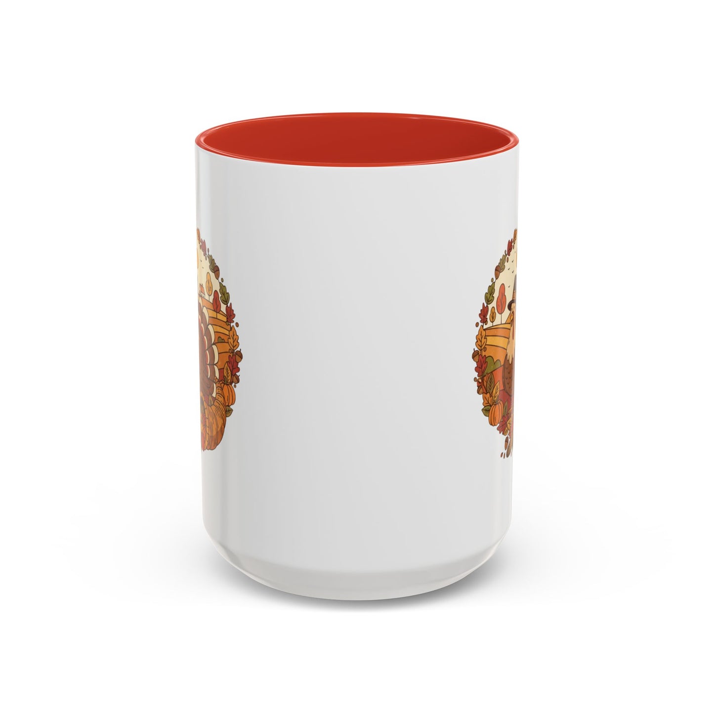 Thanksgiving Turkey Accent Coffee Mug - Various Colors