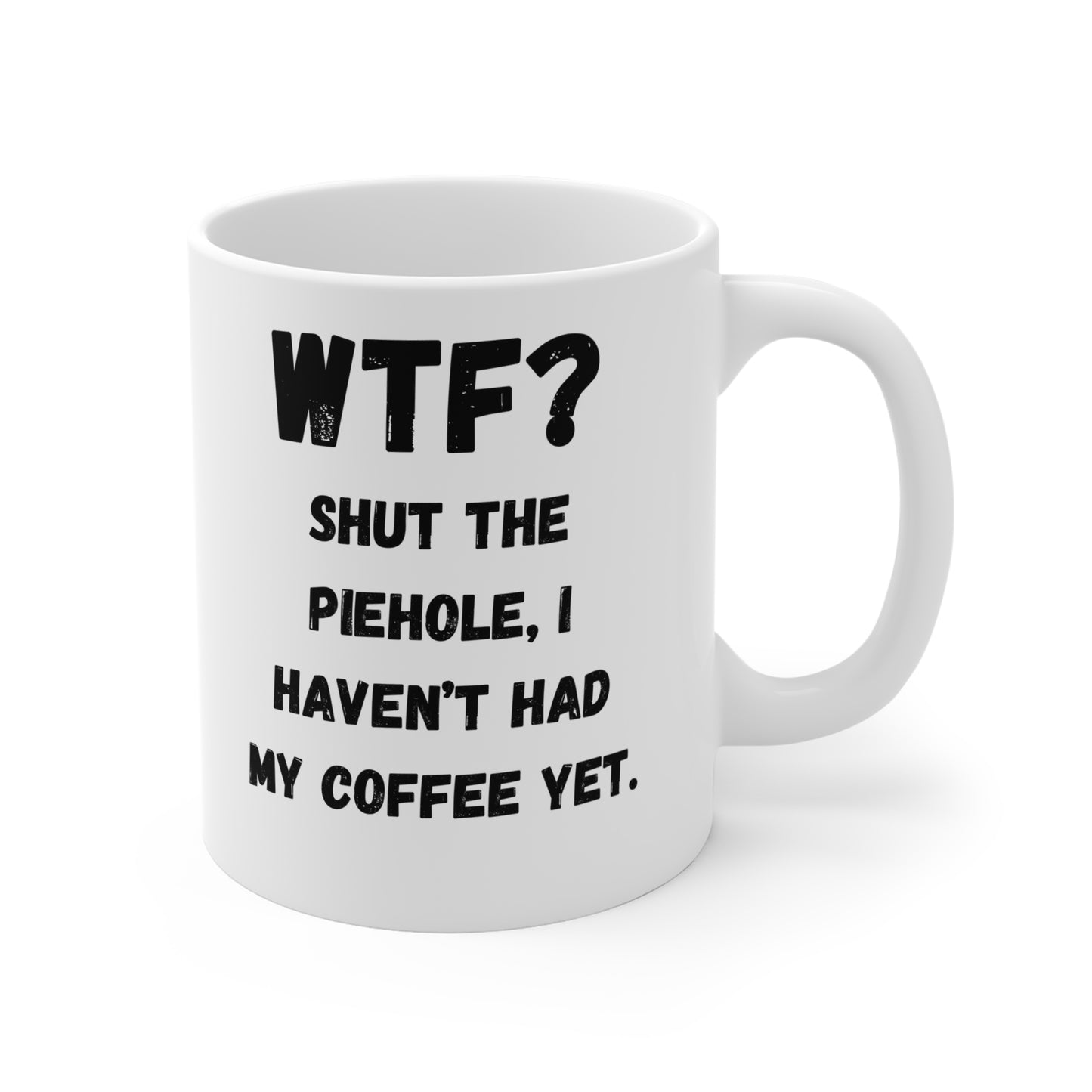 Funny "WTF?" Coffee Mug - White
