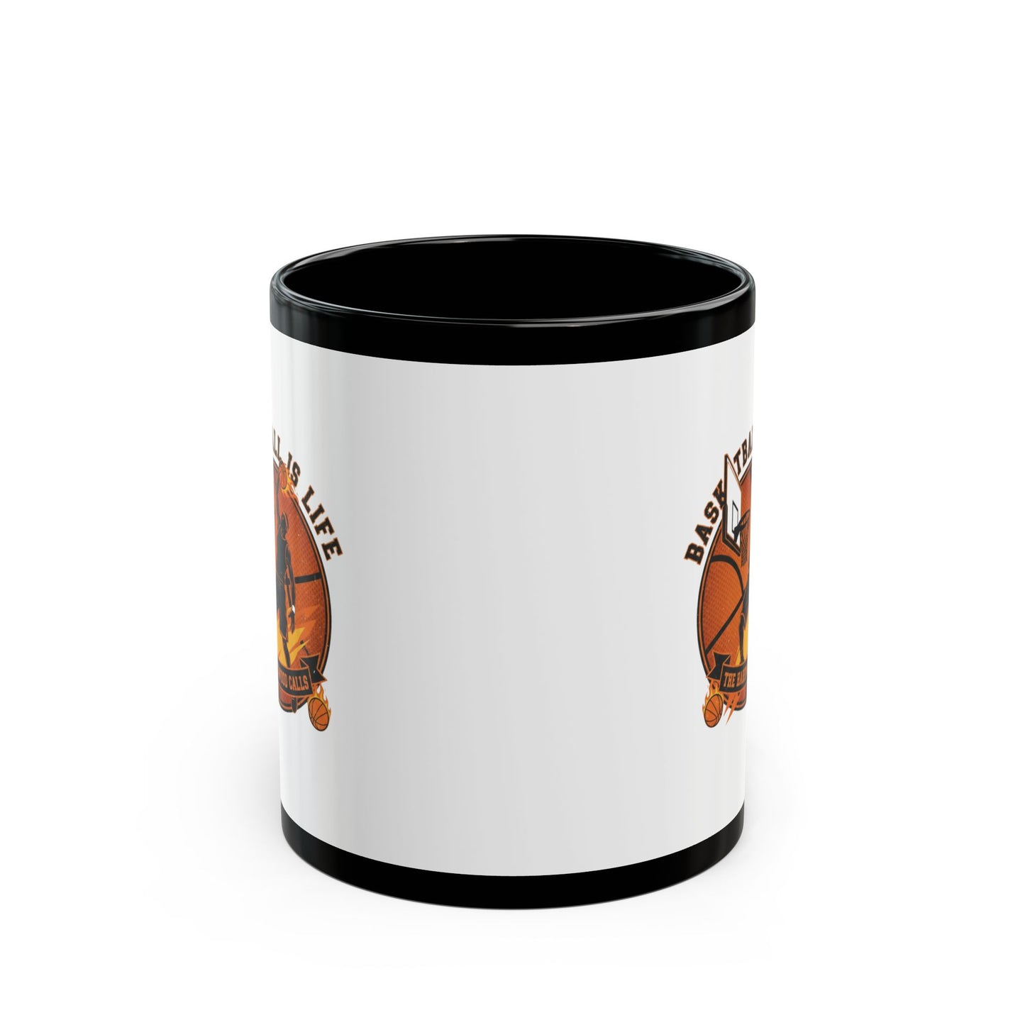 Basketball Is Life Black Mug