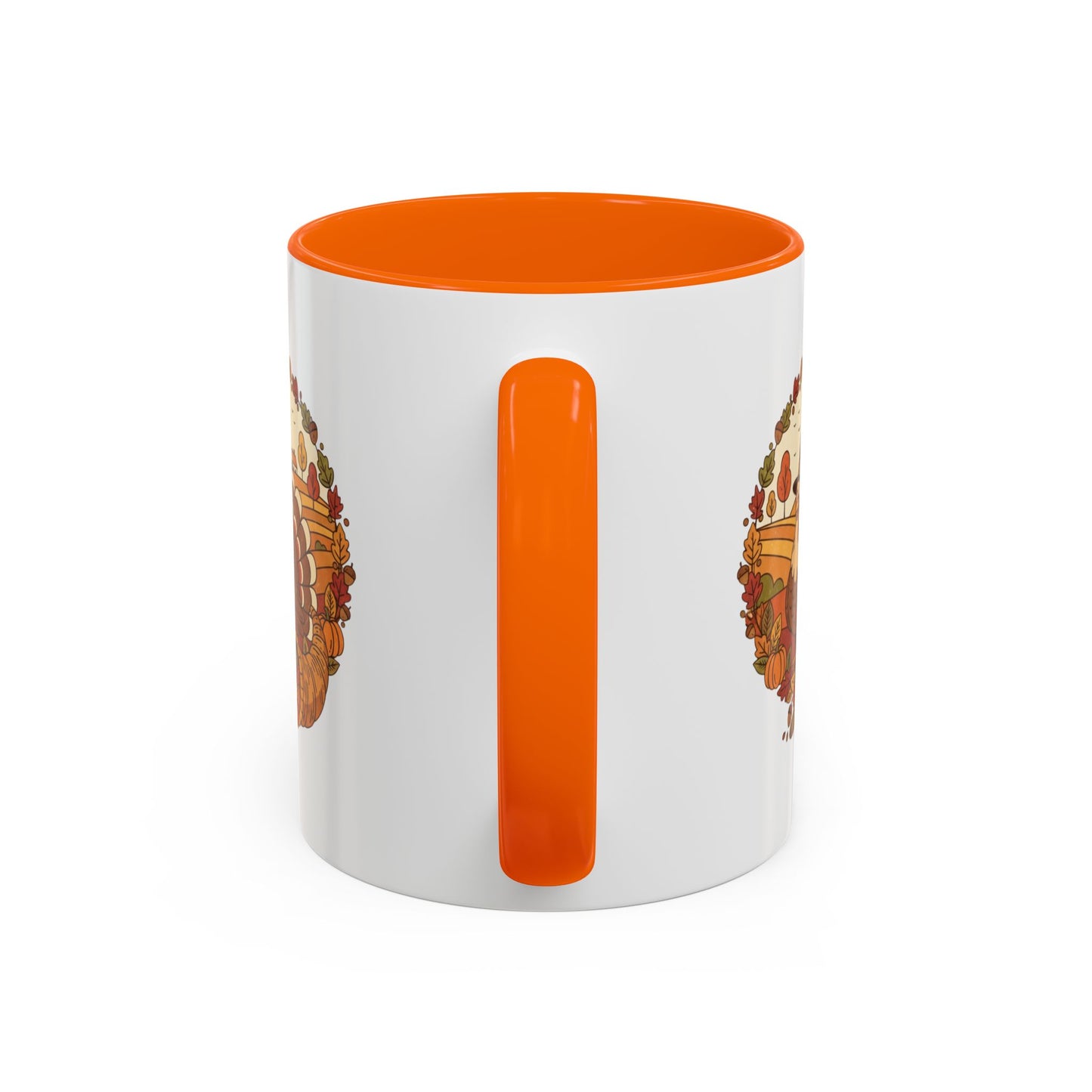 Thanksgiving Turkey Accent Coffee Mug - Various Colors