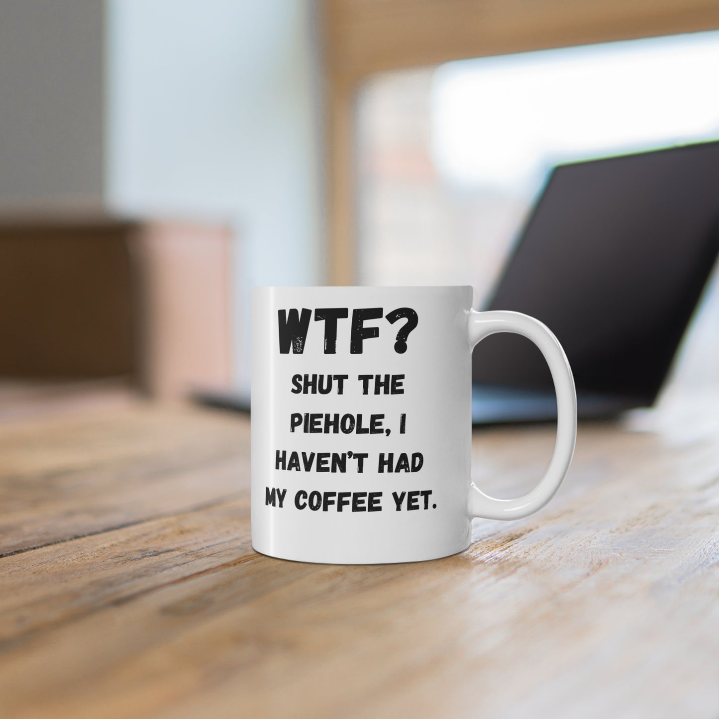 Funny "WTF?" Coffee Mug - White