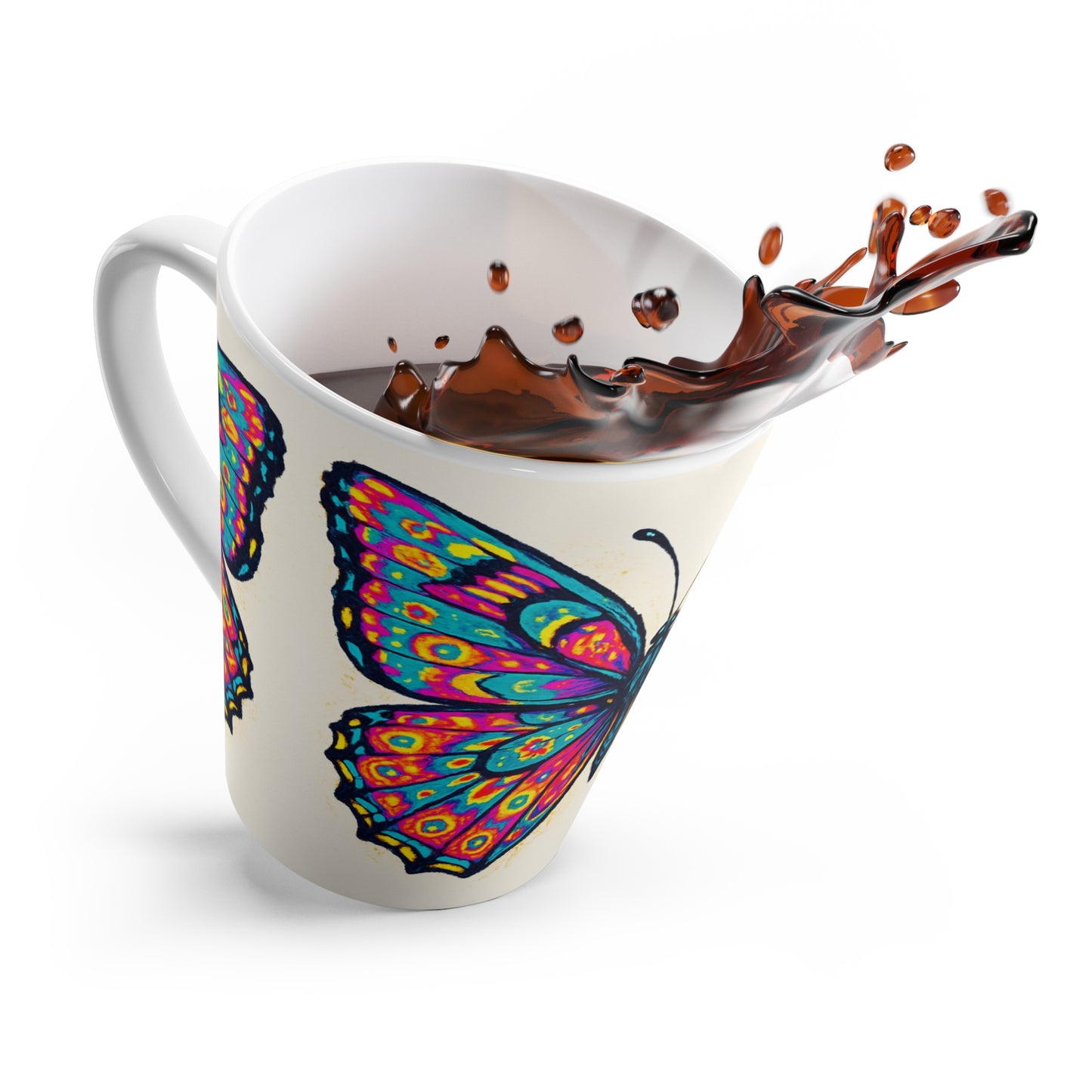 Colorful Butterfly Latte Mug