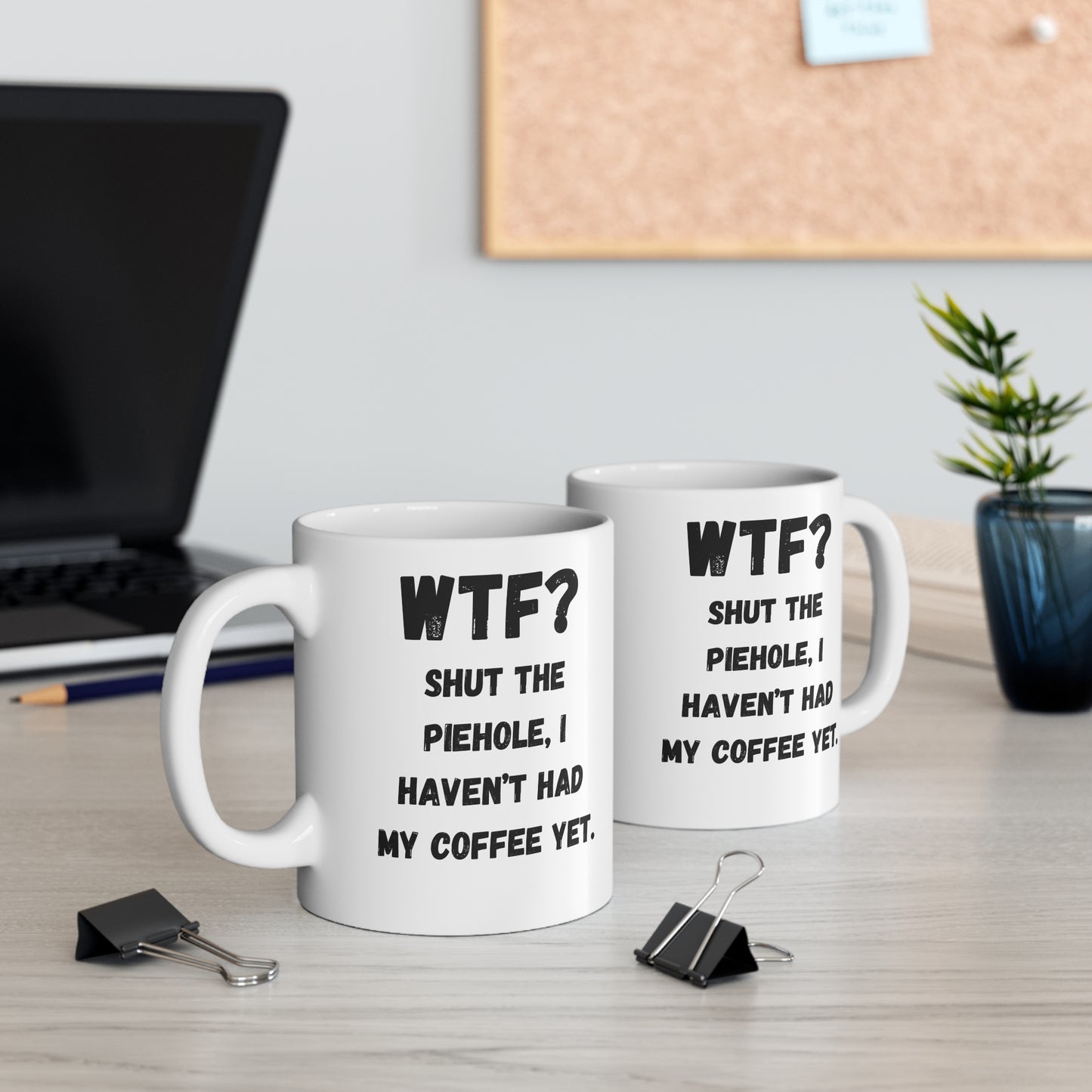 Funny "WTF?" Coffee Mug - White